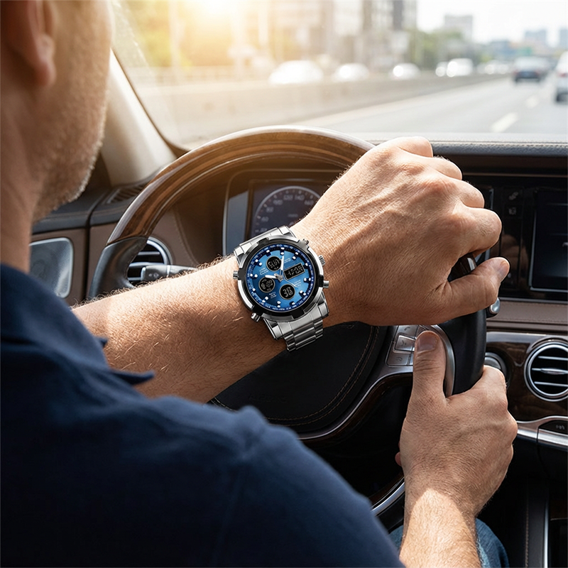 ⏱️ Reloj Militar 48mm con Doble Visualización – Resistente al Agua, Preciso y Estilo Aventurero 🏞️💪