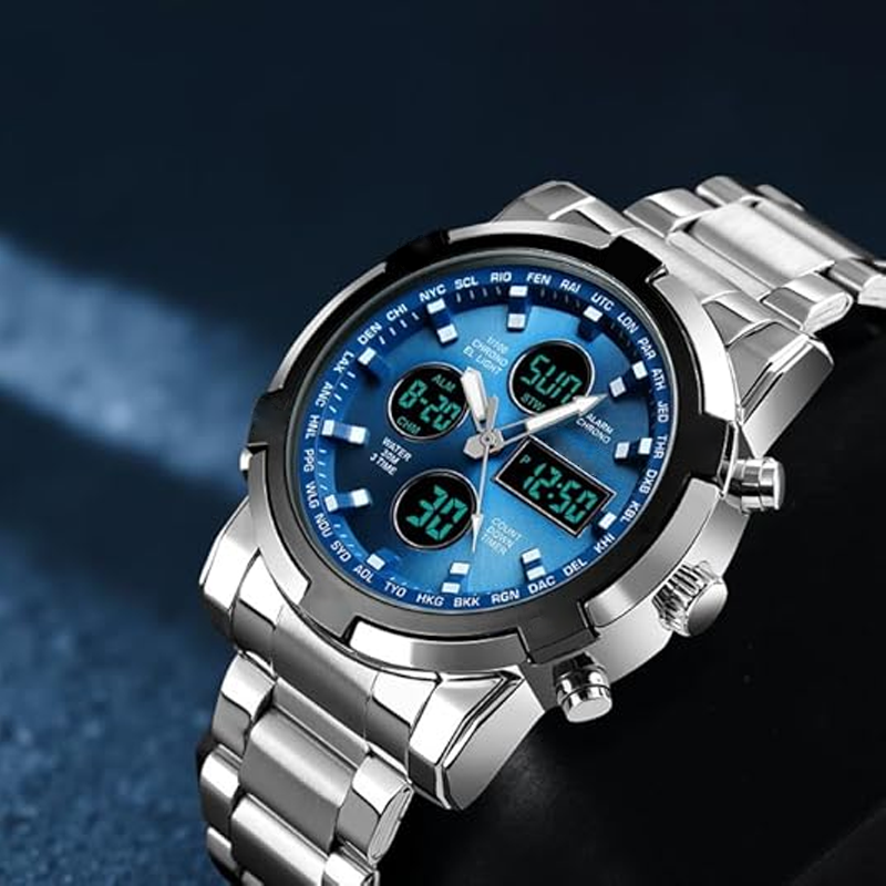 ⏱️ Reloj Militar 48mm con Doble Visualización – Resistente al Agua, Preciso y Estilo Aventurero 🏞️💪