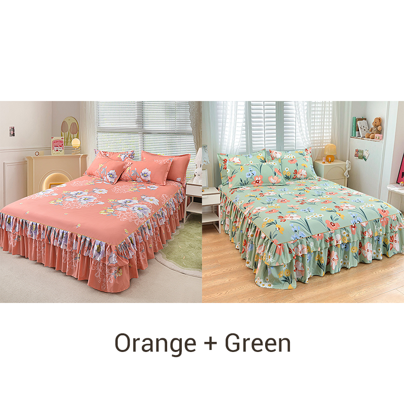 📢 Juego de 3 Piezas de Falda de Cama con Volantes 🛏️