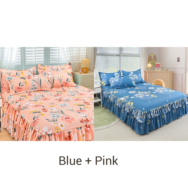 📢 Juego de 3 Piezas de Falda de Cama con Volantes 🛏️