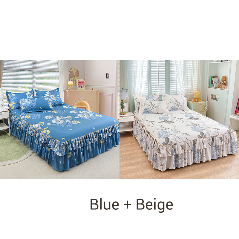 📢 Juego de 3 Piezas de Falda de Cama con Volantes 🛏️