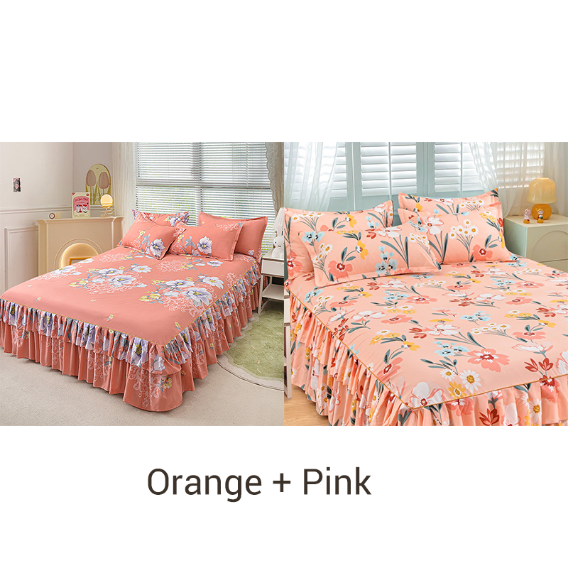 📢 Juego de 3 Piezas de Falda de Cama con Volantes 🛏️
