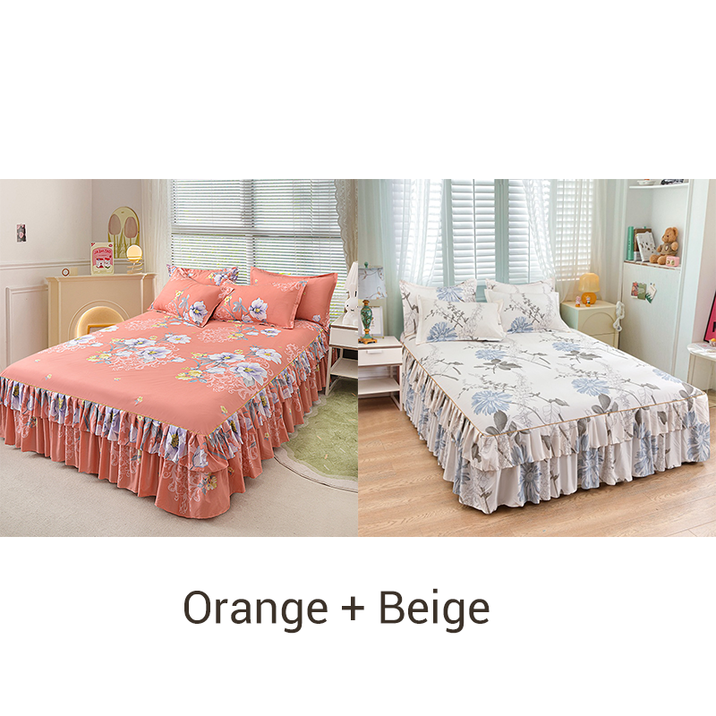 📢 Juego de 3 Piezas de Falda de Cama con Volantes 🛏️