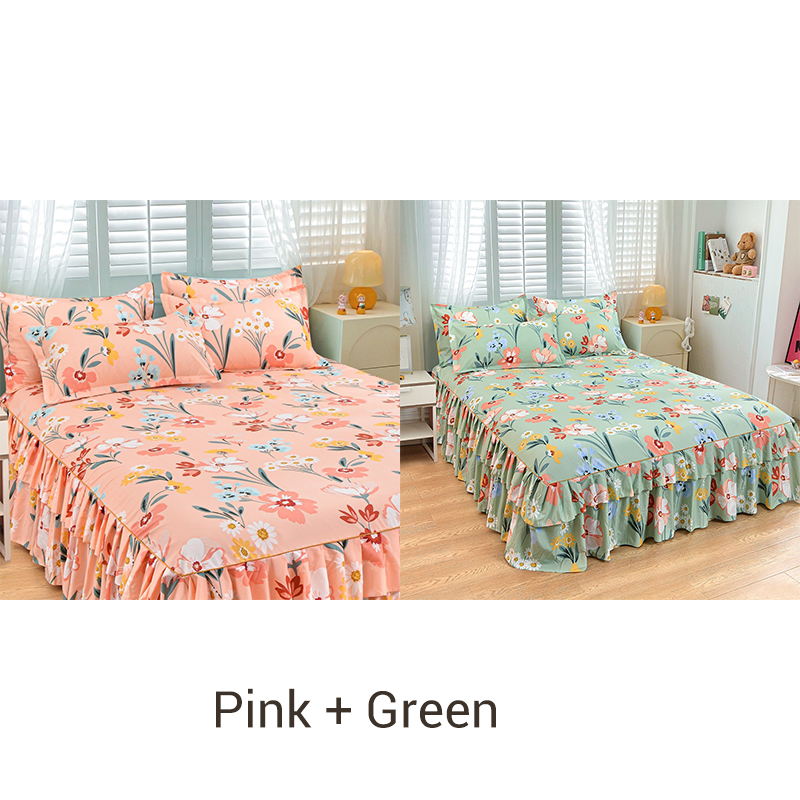 📢 Juego de 3 Piezas de Falda de Cama con Volantes 🛏️
