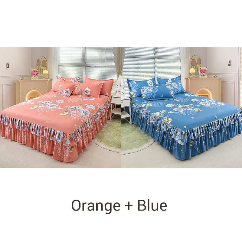📢 Juego de 3 Piezas de Falda de Cama con Volantes 🛏️