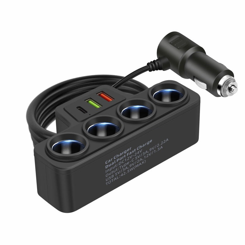 🔥 ¡60% DE DESCUENTO! 🚗⚡Adaptador para Encendedor de Cigarrillos 7 en 1 – más puertos, más potencia y máxima comodidad 🔌✨
