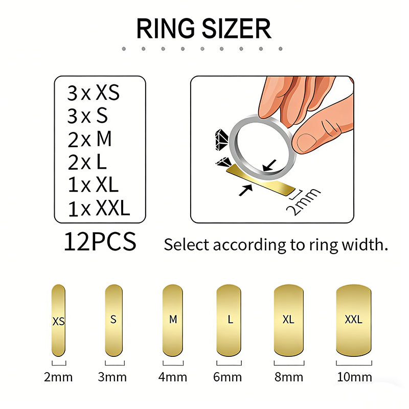 Ajustador de Tamaño Invisible para Anillos Flojos