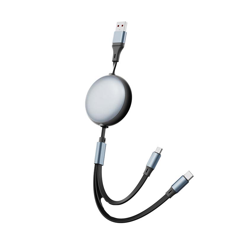 Cable de carga múltiple retráctil 3 en 1 de 100