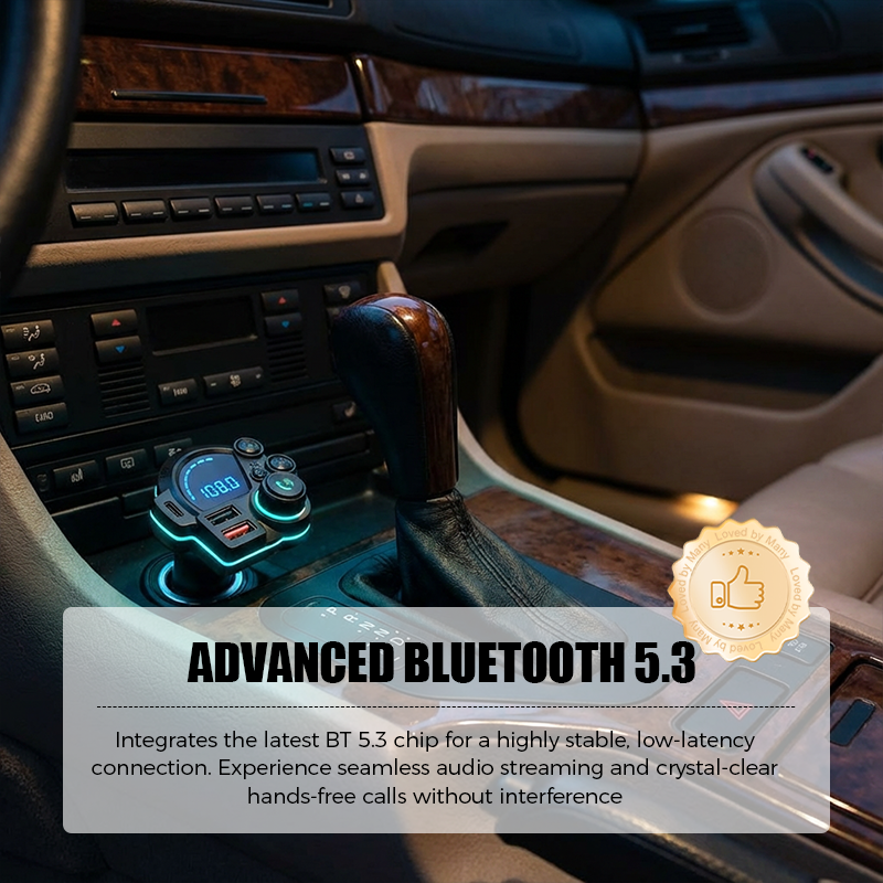 🔥Oferta por tiempo limitado: Transmisor Bluetooth FM universal de doble puerto para coche.