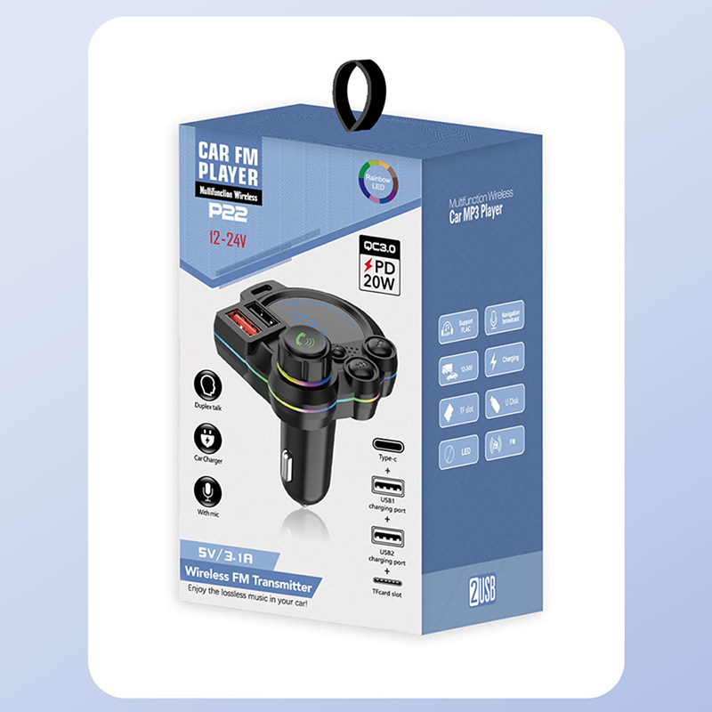 🔥Oferta por tiempo limitado: Transmisor Bluetooth FM universal de doble puerto para coche.