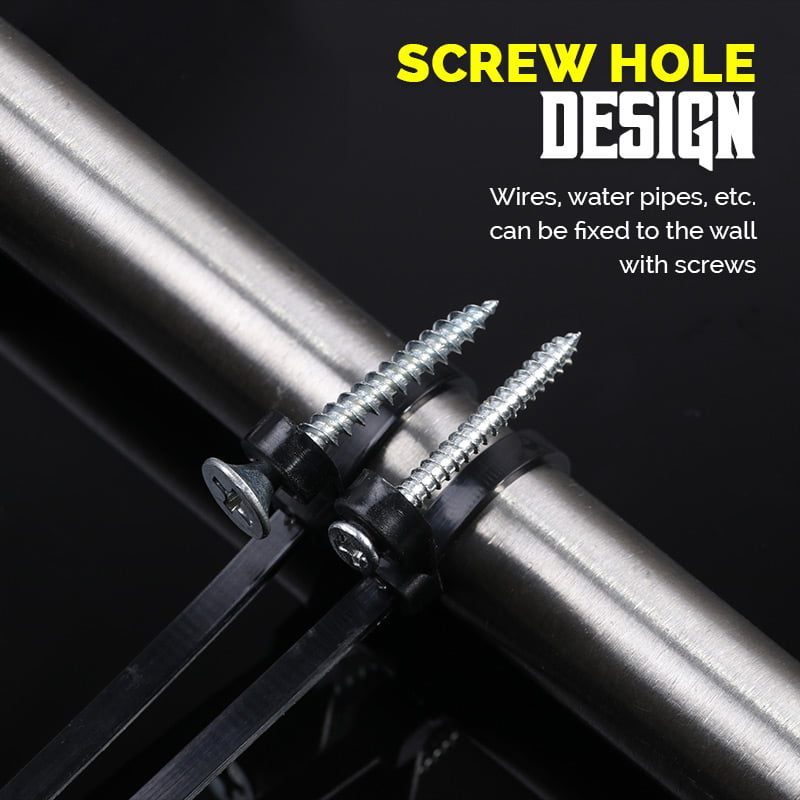 ¡50% de descuento! Bridas para cables con orificios para tornillos