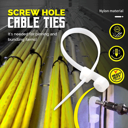 ¡50% de descuento! Bridas para cables con orificios para tornillos