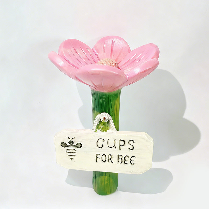 🌿🌸 Bebedero de abejas de cerámica con forma de flor💦🐝Práctico dispensador de agua para abejas, resistente a la intemperie y sostenible: ¡respetuoso con los insectos!