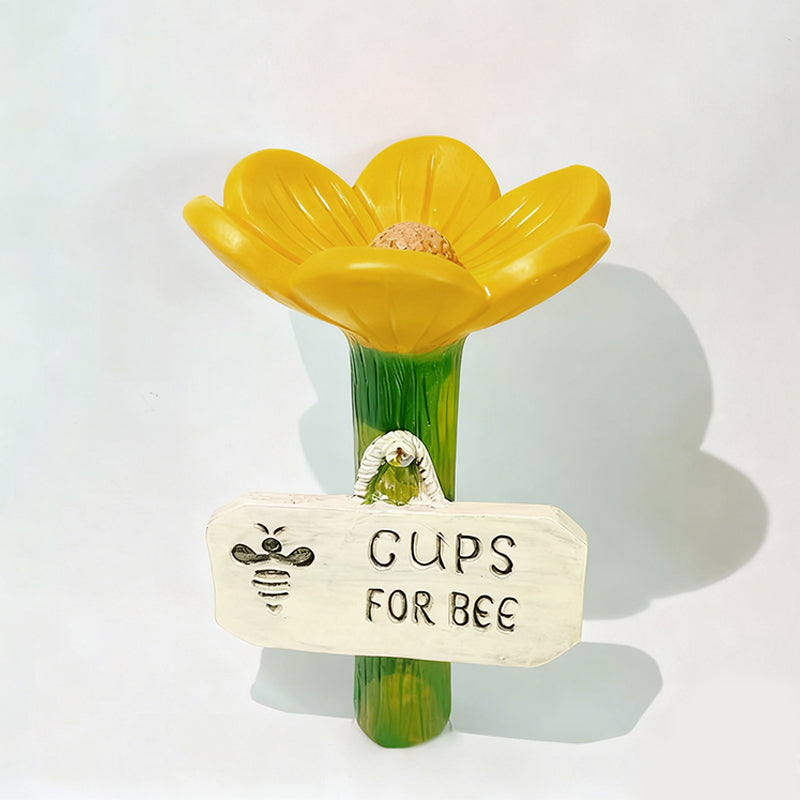 🌿🌸 Bebedero de abejas de cerámica con forma de flor💦🐝Práctico dispensador de agua para abejas, resistente a la intemperie y sostenible: ¡respetuoso con los insectos!