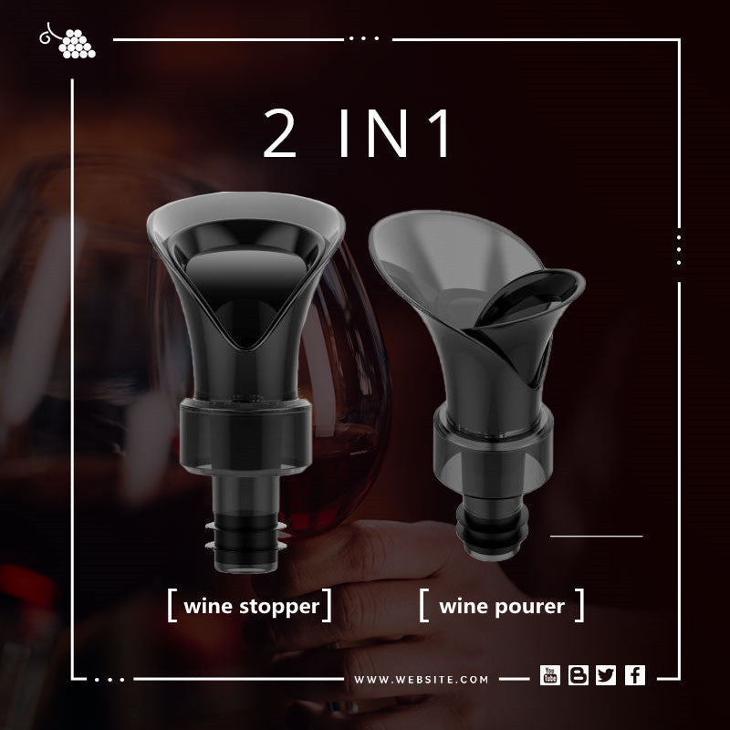 ¡50% DE DESCUENTO AHORA! 🧪 Envasadora de vino 2 en 1: bomba de vacío y selladora, conserva la frescura y el aroma ✨