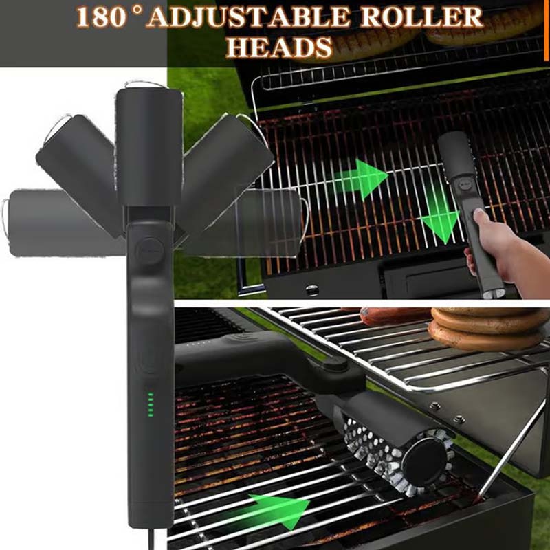 Limpiador de cepillos para parrilla de barbacoa eléctrico inalámbrico