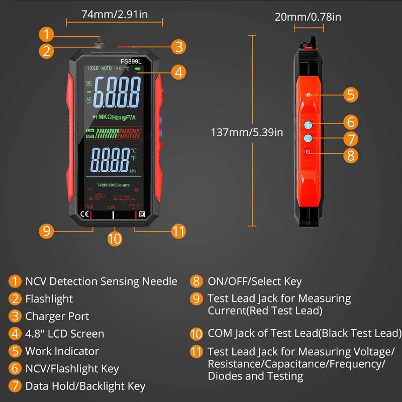 🔥Limited-time offer-USB Rechargeable Digital Multimeter