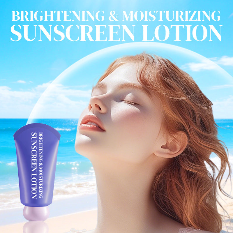 Loción protectora solar iluminadora e hidratante
