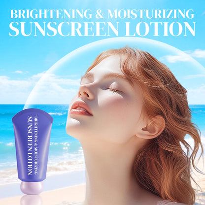 Loción protectora solar iluminadora e hidratante