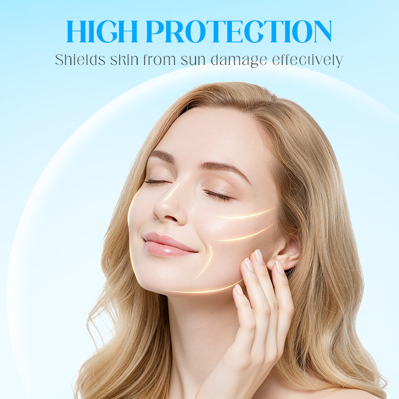 Loción protectora solar iluminadora e hidratante