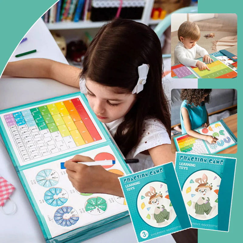 🔥 ¡Último día 50% de descuento!🔥  Tablero de Aprendizaje de Fracciones Magnético para Niños