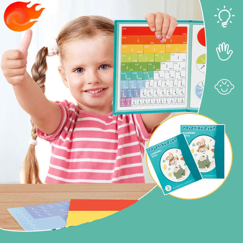 🔥 ¡Último día 50% de descuento!🔥  Tablero de Aprendizaje de Fracciones Magnético para Niños