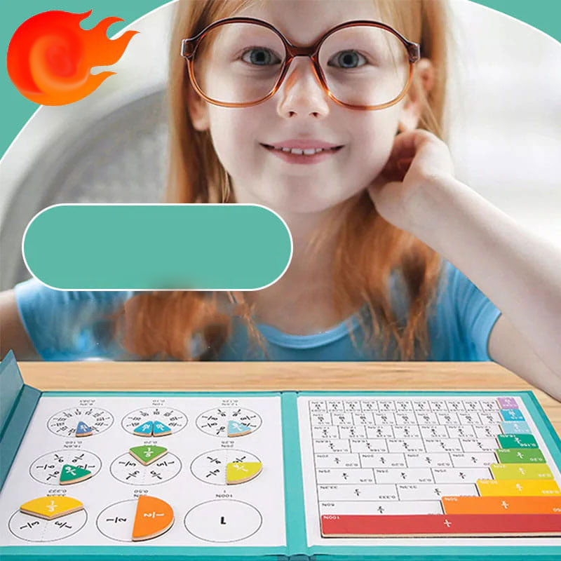 🔥 ¡Último día 50% de descuento!🔥  Tablero de Aprendizaje de Fracciones Magnético para Niños