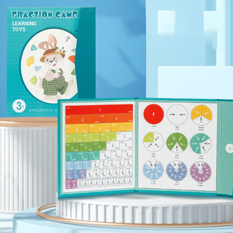 🔥 ¡Último día 50% de descuento!🔥  Tablero de Aprendizaje de Fracciones Magnético para Niños