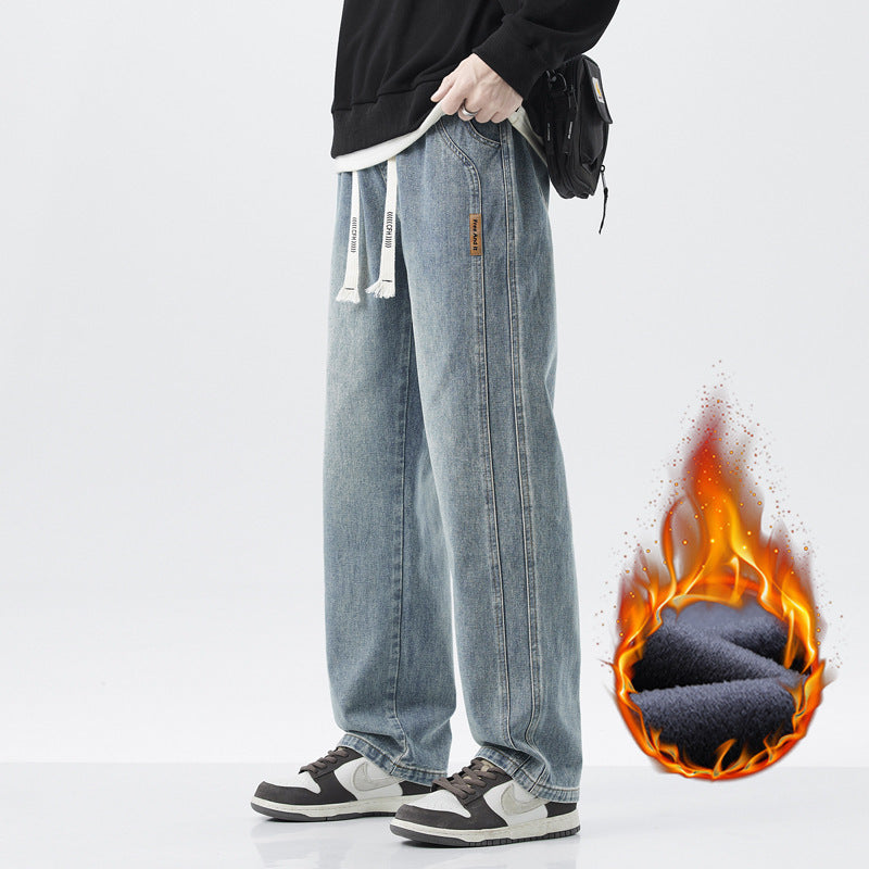 ✨ Vaqueros de Verano para Hombre – Delgados de Hielo, Rectos Anchos, Estilo Americano High Street 👖