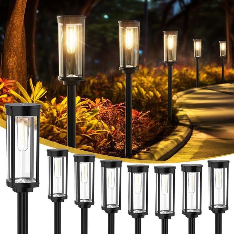 🌞 ¡Recibe la primavera con un 50% de descuento! 🌞 Luces solares para jardín – Diseño retro, 12-14 horas de iluminación y resistencia al agua IP65