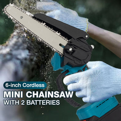🔥Limited Time Promotion 50% OFF🔥6-inch Cordless Mini Chainsaw with 2 Batteries