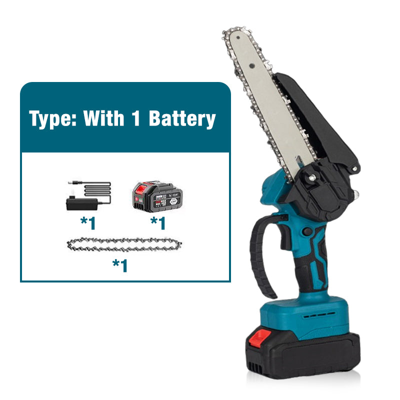 🔥Limited Time Promotion 50% OFF🔥6-inch Cordless Mini Chainsaw with 2 Batteries