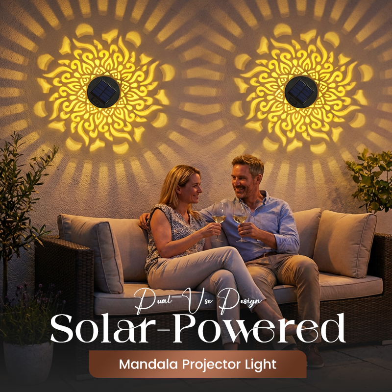 ☀️ Lámpara solar tipo mandala para jardín y terraza – 2 en 1: luz de suelo y de pared – Decoración luminosa ornamental con efecto vintage – Resistente al óxido y durader