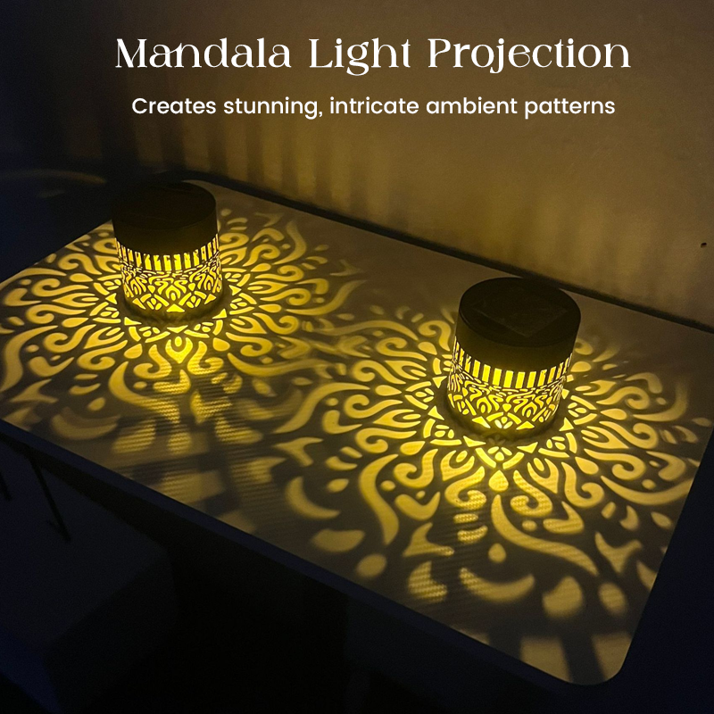 ☀️ Lámpara solar tipo mandala para jardín y terraza – 2 en 1: luz de suelo y de pared – Decoración luminosa ornamental con efecto vintage – Resistente al óxido y durader