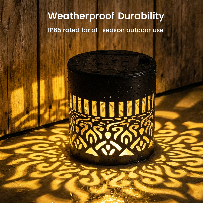 ☀️ Lámpara solar tipo mandala para jardín y terraza – 2 en 1: luz de suelo y de pared – Decoración luminosa ornamental con efecto vintage – Resistente al óxido y durader