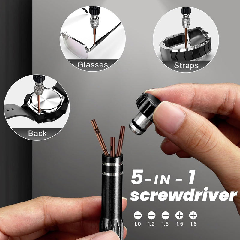🕰️ Kit Profesional para Cambio de Pila de Reloj – Herramientas de Reparación Casera Rápida y Fácil 🔋🛠️