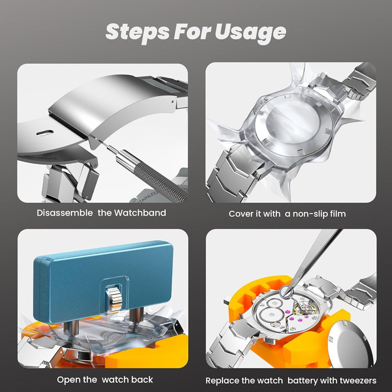 🕰️ Kit Profesional para Cambio de Pila de Reloj – Herramientas de Reparación Casera Rápida y Fácil 🔋🛠️
