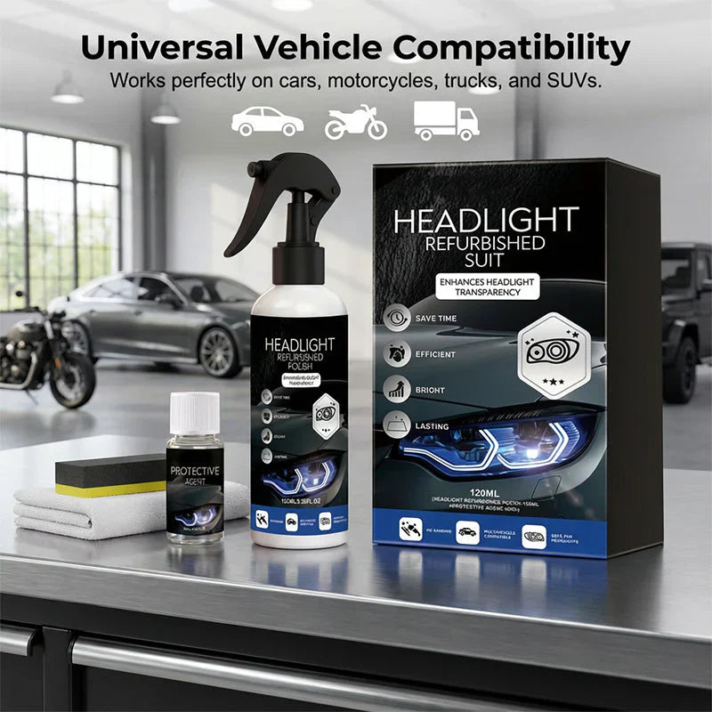 🚗 ¡50% DE DESCUENTO AHORA! 🔆Kit profesional de restauración de faros de coche