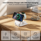 🔥Hot Sale Deals-3-in-1 Foldable Magnetic Wireless Charger Stand