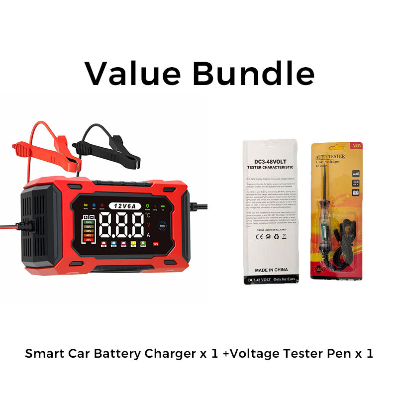 ⏰🔥 ¡50% DE DESCUENTO POR TIEMPO LIMITADO! 🔋 Cargador de Batería Inteligente 12V 6A – Recarga Rápida y Reparación por Pulsos para Tu Coche ⚡🚗