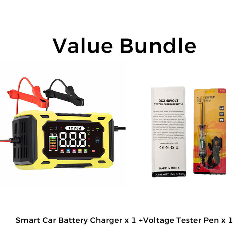 ⏰🔥 ¡50% DE DESCUENTO POR TIEMPO LIMITADO! 🔋 Cargador de Batería Inteligente 12V 6A – Recarga Rápida y Reparación por Pulsos para Tu Coche ⚡🚗