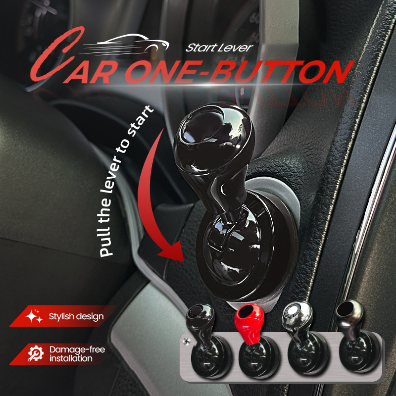 🚗 ¡OFERTA POR TIEMPO LIMITADO 50% DE DESCUENTO! 🔘 Palanca de Arranque Decorativa de Un Botón para Auto – Diseño Único, Agarre Ergonómico, 4 Colores y 2 Estilos ✨