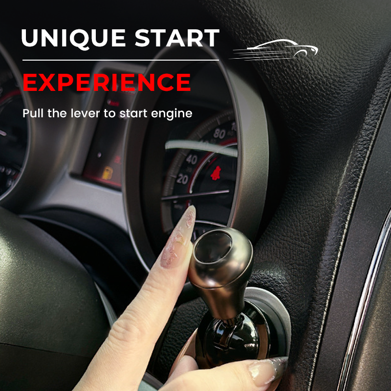 🚗 ¡OFERTA POR TIEMPO LIMITADO 50% DE DESCUENTO! 🔘 Palanca de Arranque Decorativa de Un Botón para Auto – Diseño Único, Agarre Ergonómico, 4 Colores y 2 Estilos ✨