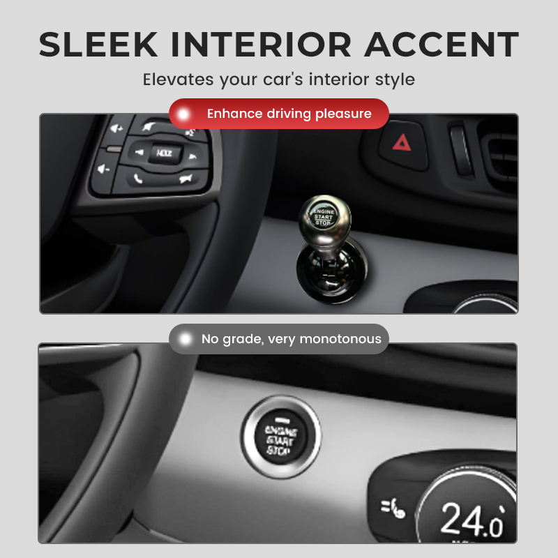 🚗 ¡OFERTA POR TIEMPO LIMITADO 50% DE DESCUENTO! 🔘 Palanca de Arranque Decorativa de Un Botón para Auto – Diseño Único, Agarre Ergonómico, 4 Colores y 2 Estilos ✨