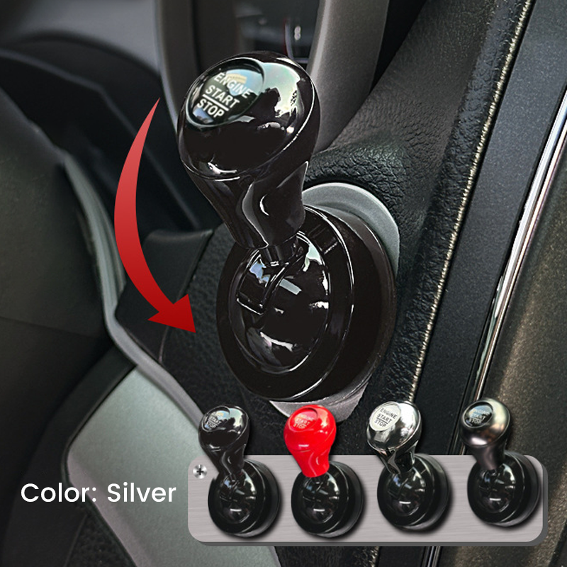🚗 ¡OFERTA POR TIEMPO LIMITADO 50% DE DESCUENTO! 🔘 Palanca de Arranque Decorativa de Un Botón para Auto – Diseño Único, Agarre Ergonómico, 4 Colores y 2 Estilos ✨
