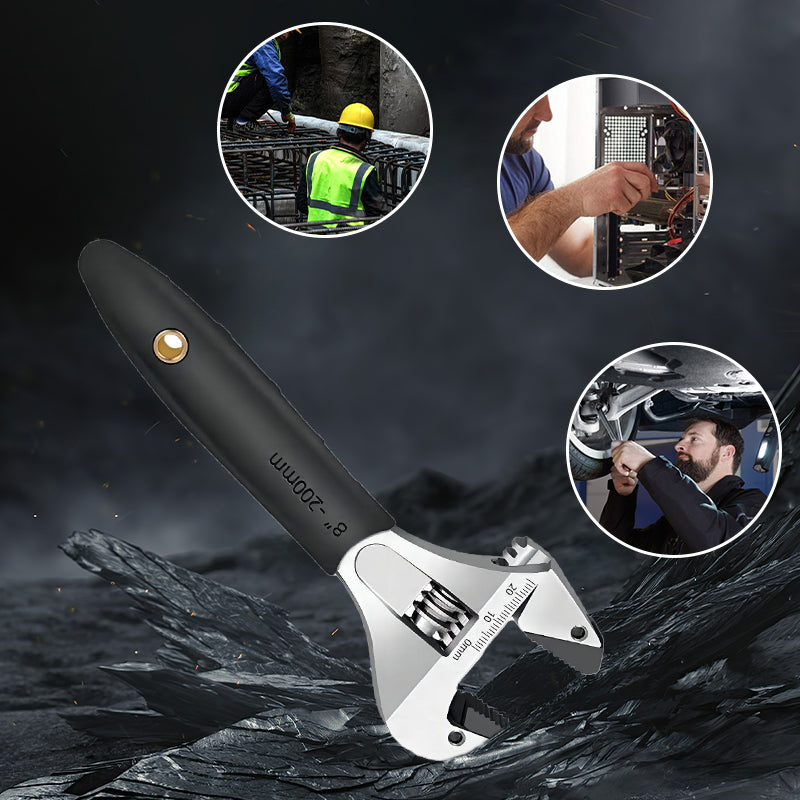 ⏳Tiempo limitado 50% de descuento💥Llave de carraca ajustable multifuncional con mandíbula ancha