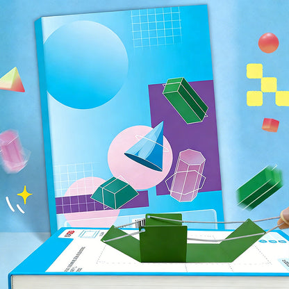 Libro emergente interactivo 3D de geometría para niños