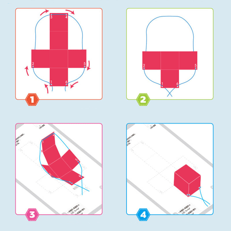 Libro emergente interactivo 3D de geometría para niños