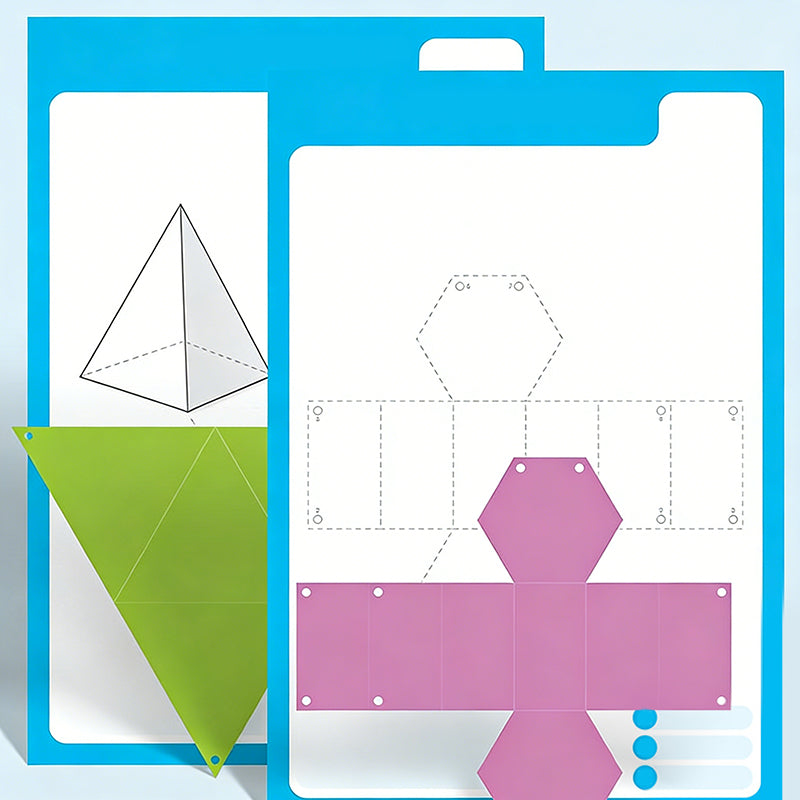 Libro emergente interactivo 3D de geometría para niños