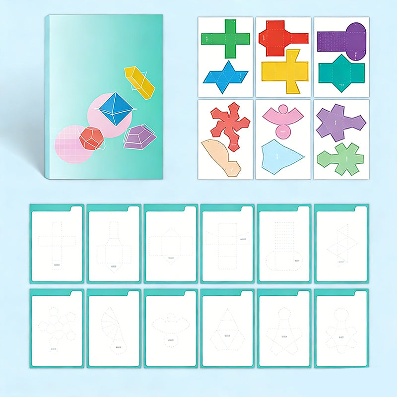 Libro emergente interactivo 3D de geometría para niños